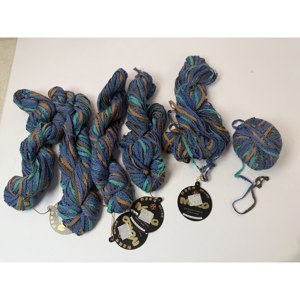 Noro Gisha Ribbon Yarn Rayon, Cotton & Poly Blend 5 Hanks + 1 Ball